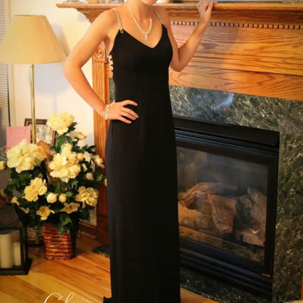 Long black gown